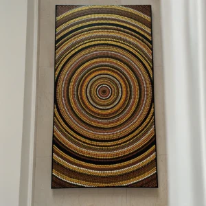 Solar Bloom – 24" x 48" Dot Mandala Wall Art