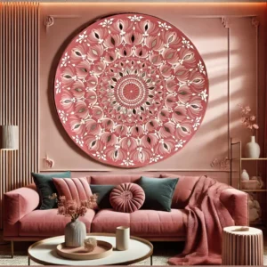 Rose Veil – 25" Tonal Mandala Wall Art