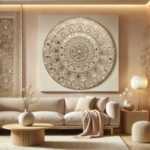 Ivory Grace – 30" Mandala Wall Art