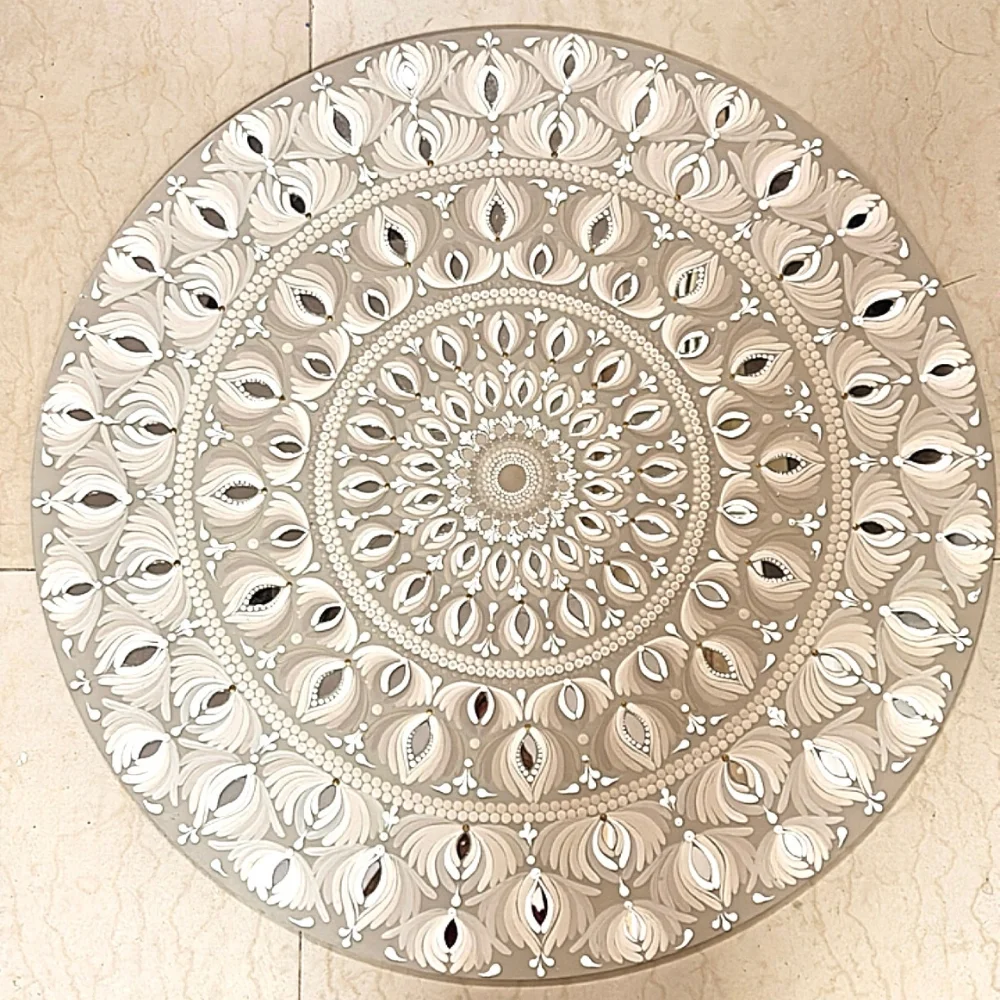 Ivory Grace – 30" Mandala Wall Art - Image 7