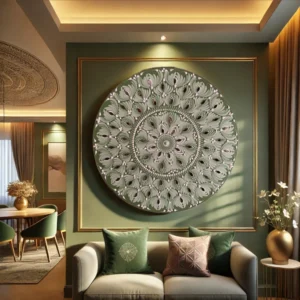 Minted Serenity – 25" Mandala Wall Art