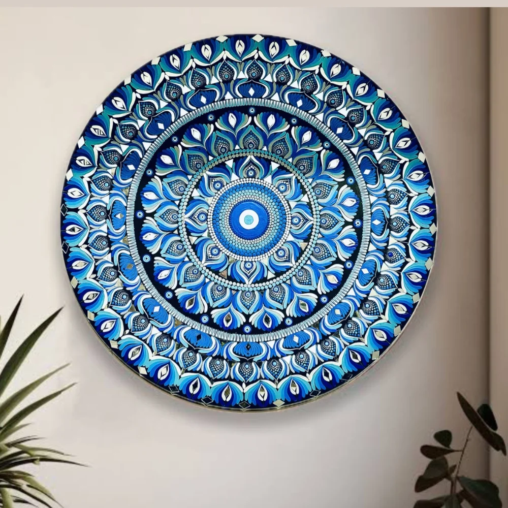 Guardian Eye – 30" Evil Eye Mandala Wall Art - Image 2