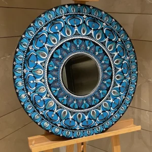 Reflective Harmony – 25" Mirror Mandala Wall Art