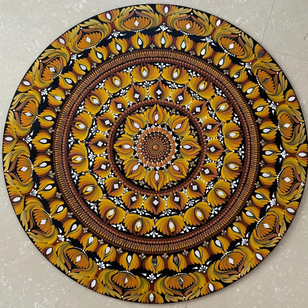 Golden Sunrise – 30" Mandala Wall Art